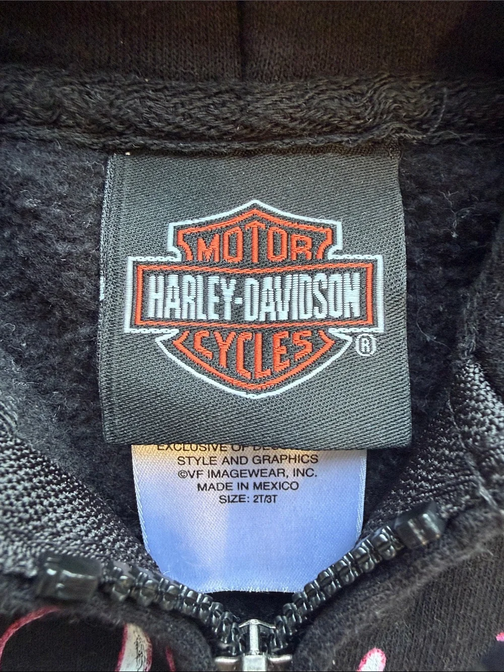 Harley Davidson Fleece Black Zip up jacket